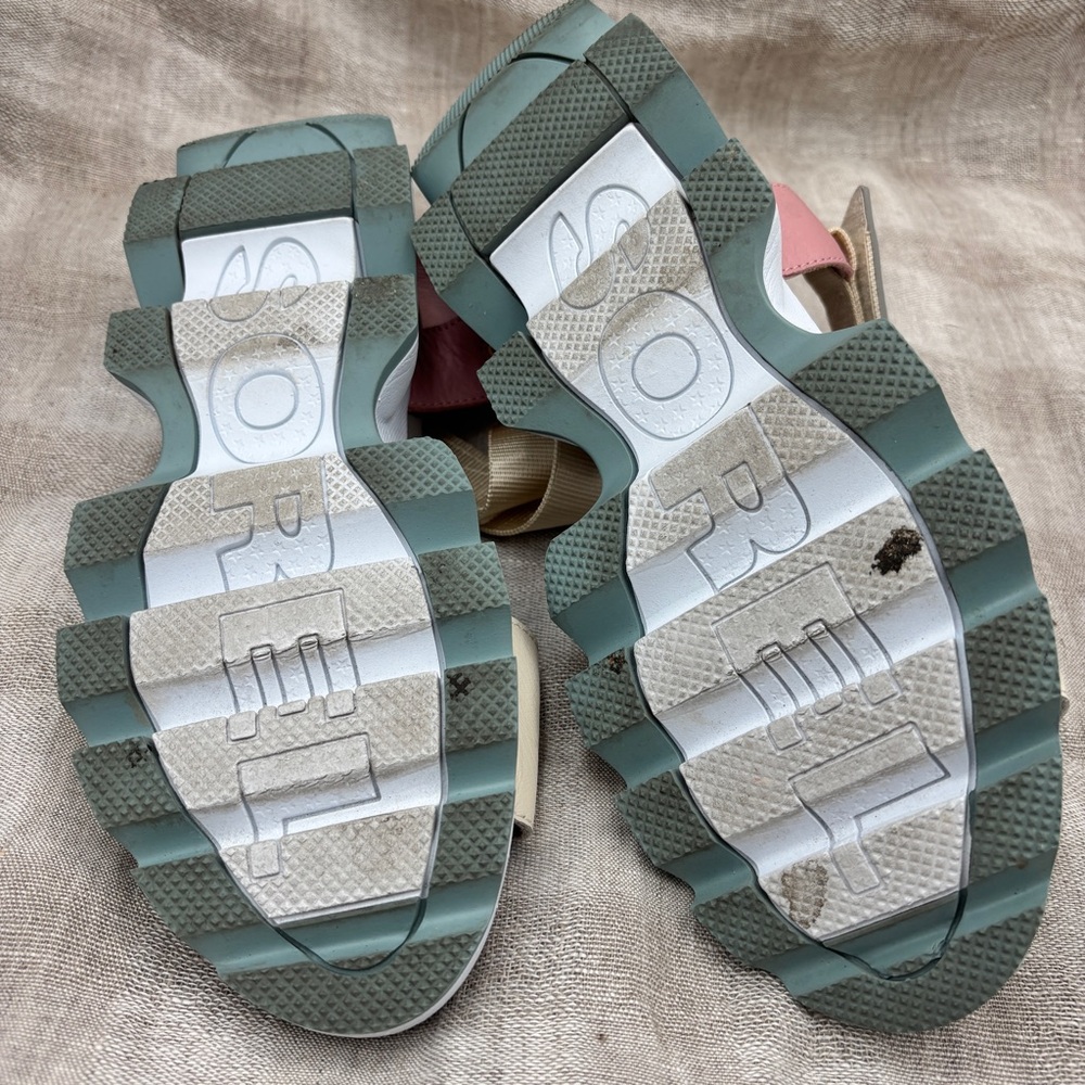 Women’s Cream & Pink Sporty Platform Sandals - Picture 5 of 5